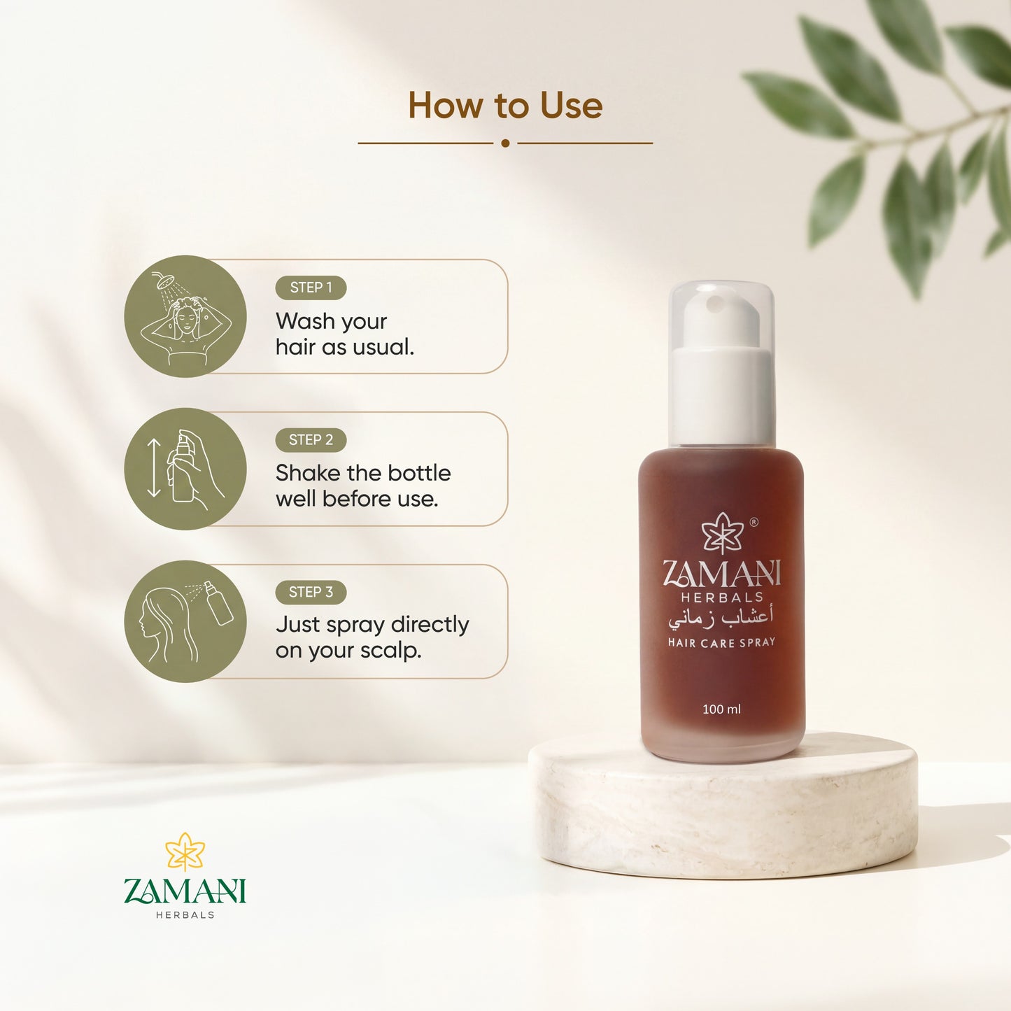 Zamani Herbals Hair Care Spray for Men & Women